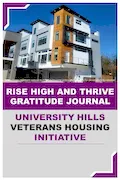 Book Cover: Black Women Developers Rise High and Thrive Gratitude Journal (Customized; 120 Pages): For University Hills Veterans Housing Initiative