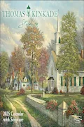 Book Cover: Thomas Kinkade Studios 2025 Deluxe Wall Calendar with Scripture