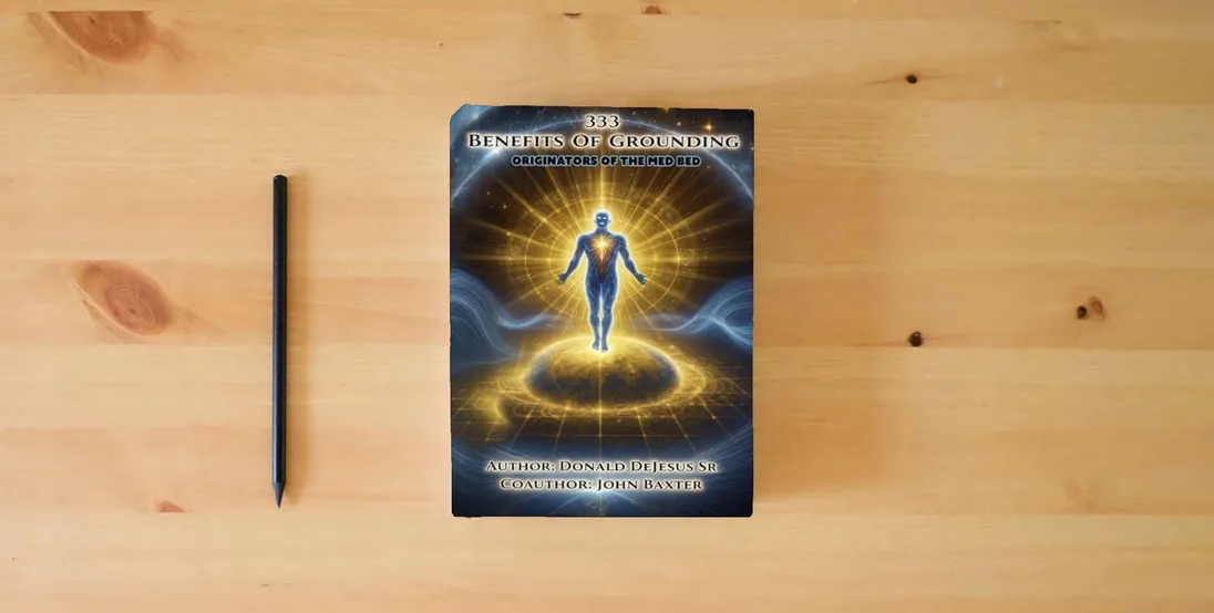 The book 333 Benefits of Grounding: Originators of the Med Bed} is on the table