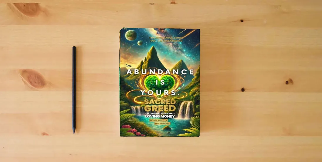 The book Abundance Is Yours: The Abundance Series Vol. 1 & 2: Featuring Sacred Greed – The Untold Truth About Loving Money} is on the table