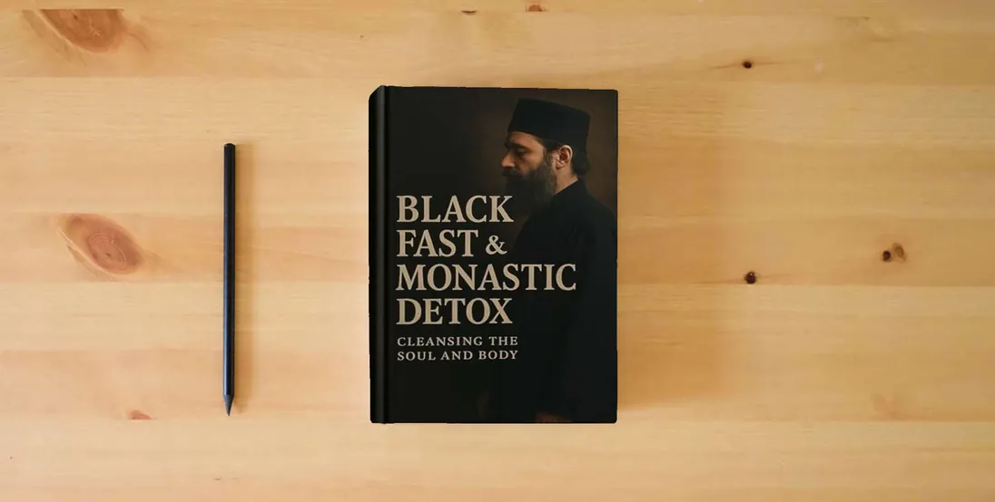 The book Black Post & Monastic Detox : cleansing the body and soul} is on the table