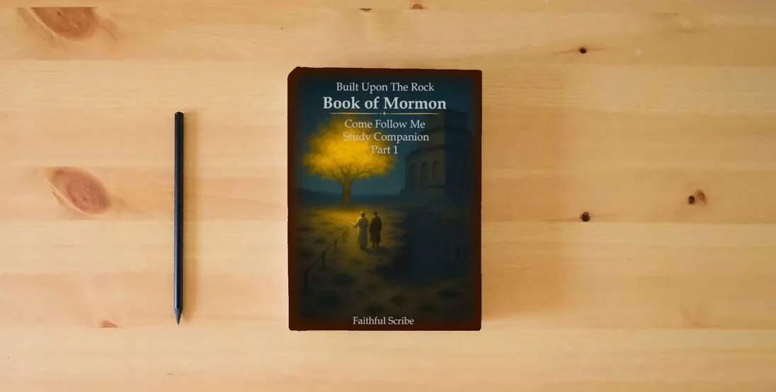 The book Book of Mormon: Part 1 (Built Upon the Rock: Come Follow Me Study Companion)} is on the table