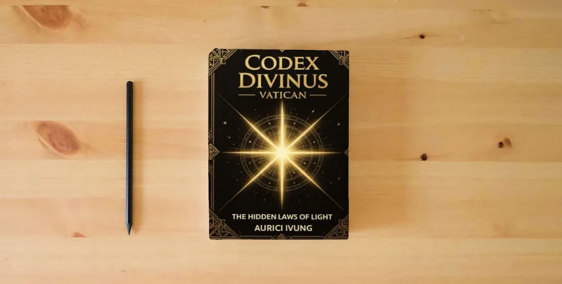 The book Codex Divinus Vatican The Hidden Laws of Light} is on the table