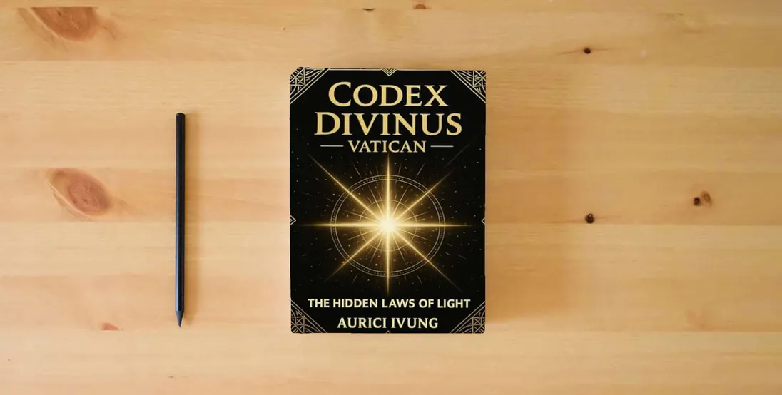 The book Codex Divinus Vatican The Hidden Laws of Light} is on the table