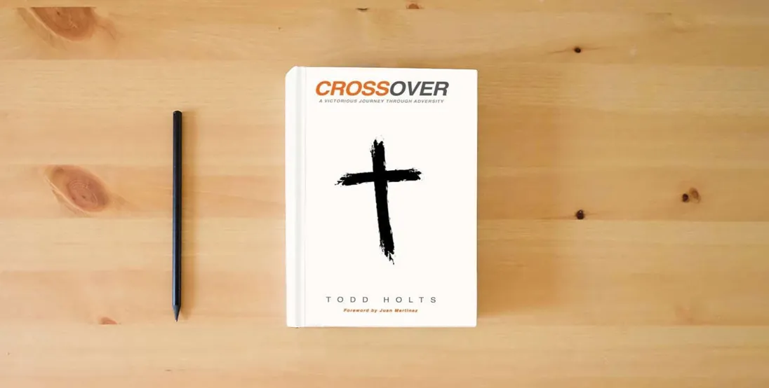 The book Crossover} is on the table