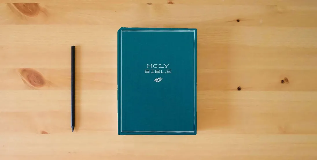 The book CSB Illustrator’s Notetaking Bible, Large Print Edition, Deep Caribbean Blue Cloth Over Board, Black Letter, Wide Margins, Journaling Space, 600+ ... Reading Plan, Easy-to-Read Bible Serif Type} is on the table