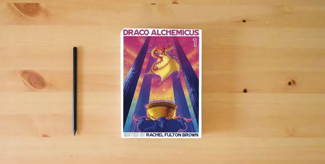 The book Draco Alchemicus: Act I: Casino} is on the table