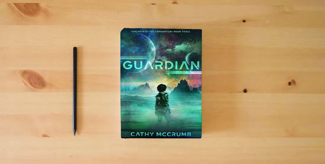 The book Guardian (Volume 3) (Children of the Consortium)} is on the table