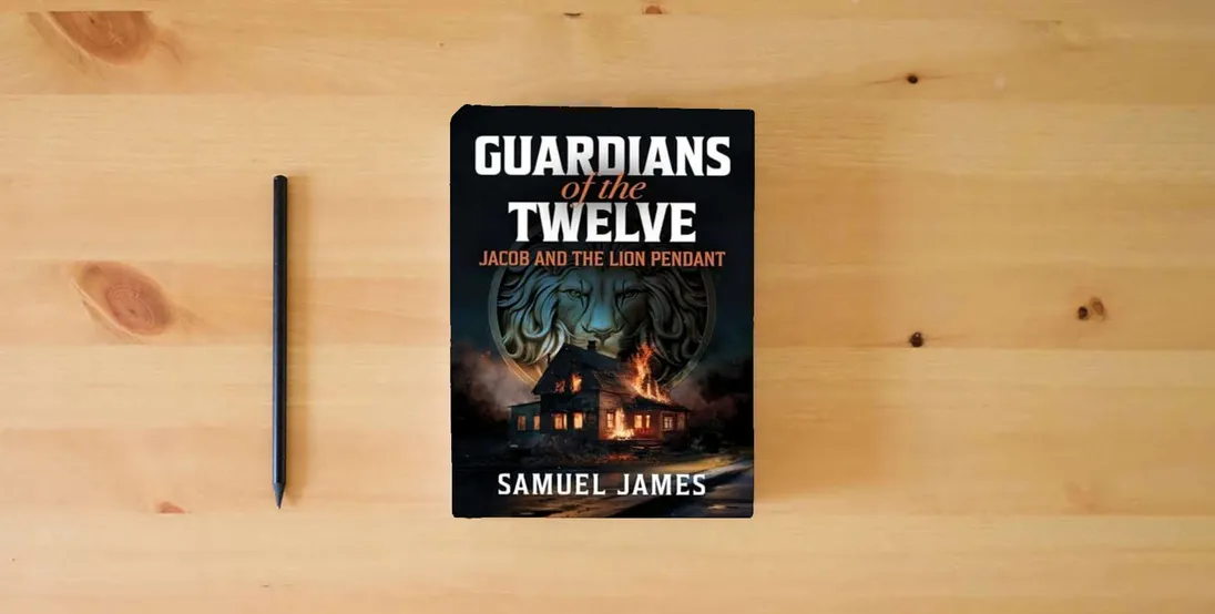 The book Guardians of the Twelve: Jacob and the Lion Pendant} is on the table
