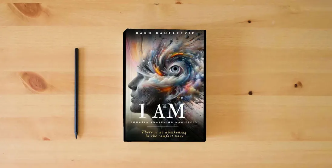 The book I AM: Iowaska Awakening Manifesto: Spiritual Journey Towards Inner Transformation and Enlightenment} is on the table