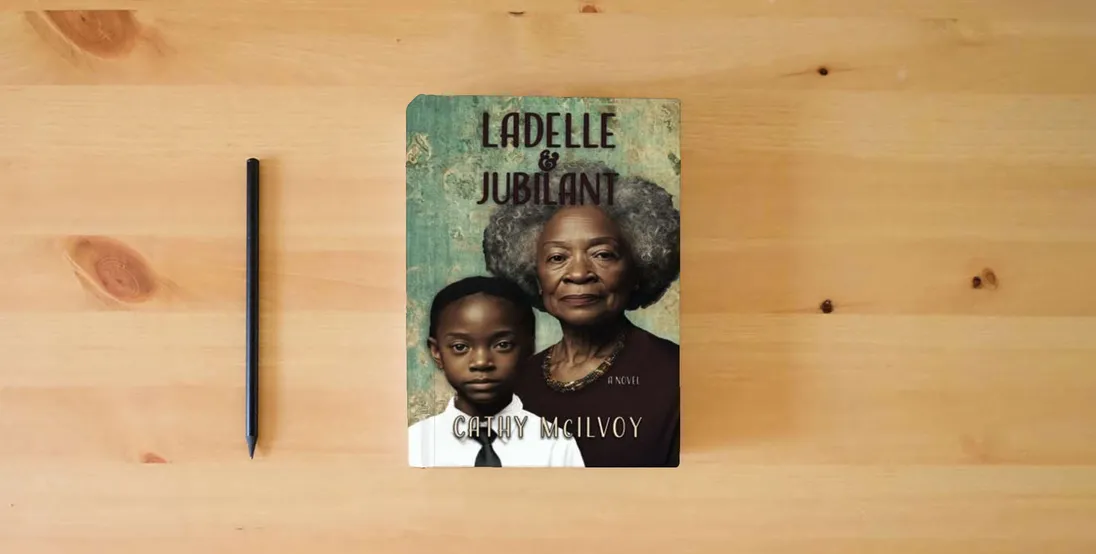 The book LaDelle & Jubilant} is on the table