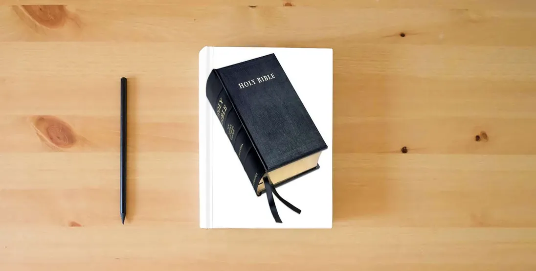 The book NRSV Lectern Bible with Apocrypha, Black Imitation Leather over Boards, NR932:TAB: Anglicized Edition} is on the table