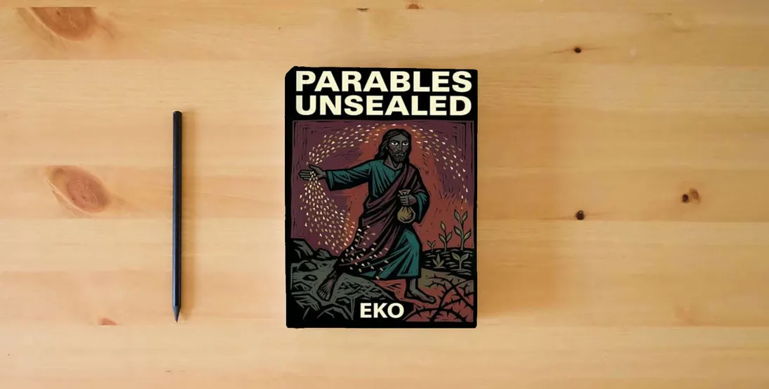 The book Parables Unsealed (The Sacred Code)} is on the table