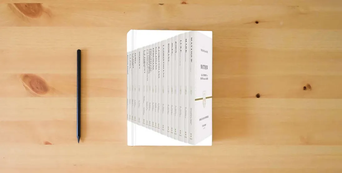 The book Preaching the Word: New Testament Set} is on the table