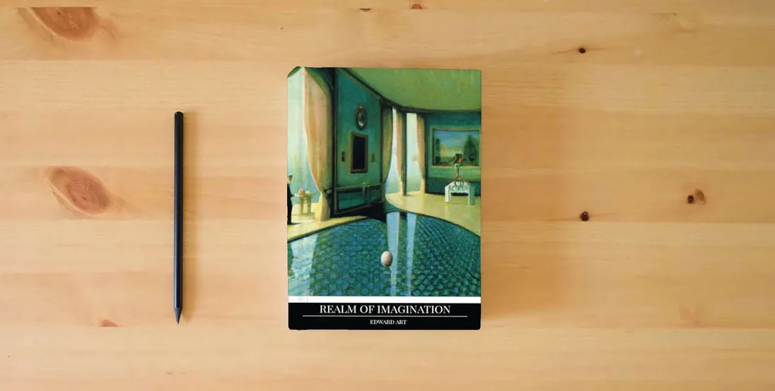The book Realm Of Imagination} is on the table