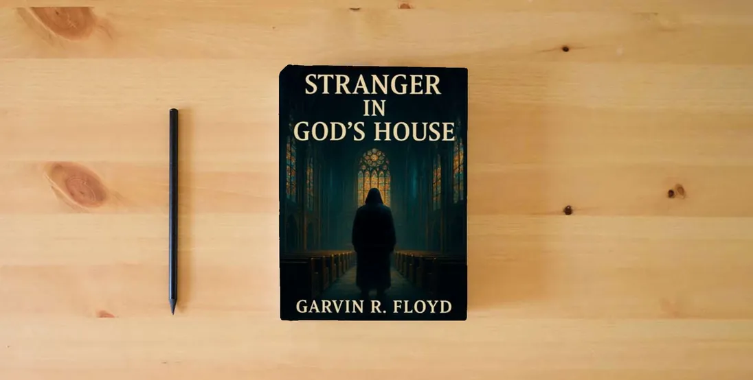 The book Stranger In God’s House} is on the table