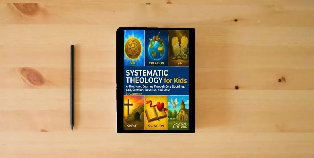The book Systematic Theology for Kids: 52-Week Workbook} is on the table