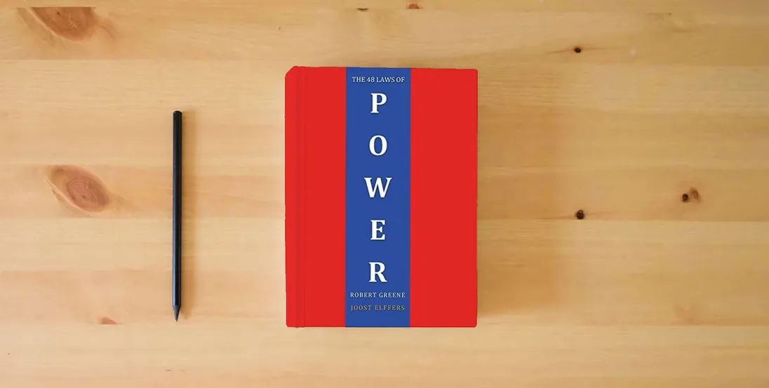 The book The 48 Laws of Power} is on the table