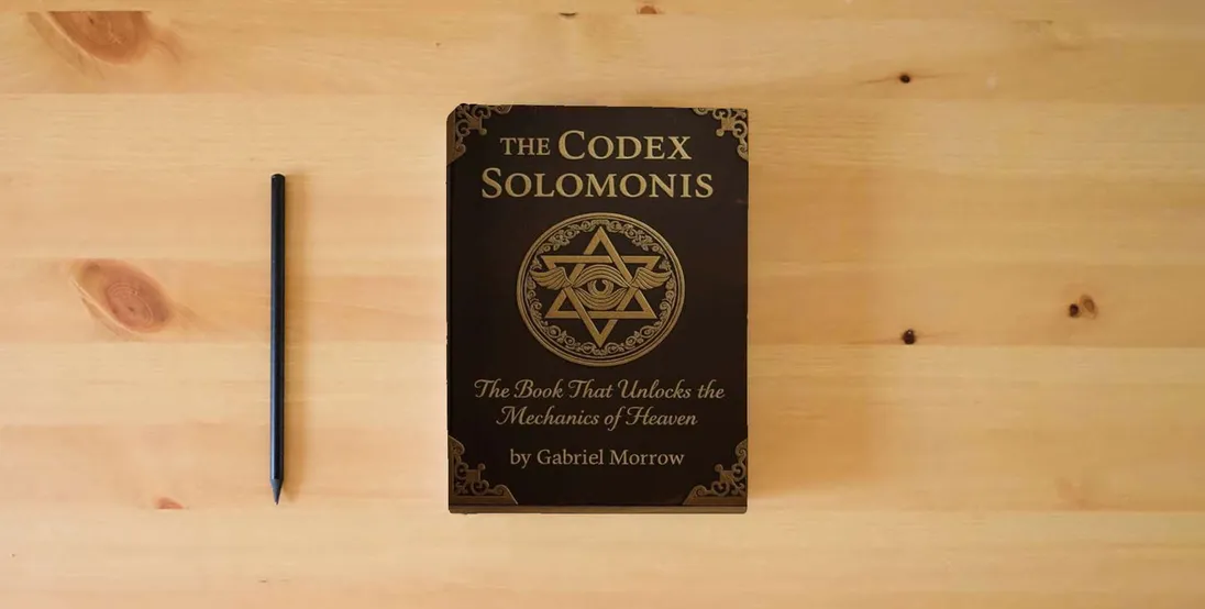 The book The Codex Solomonis} is on the table