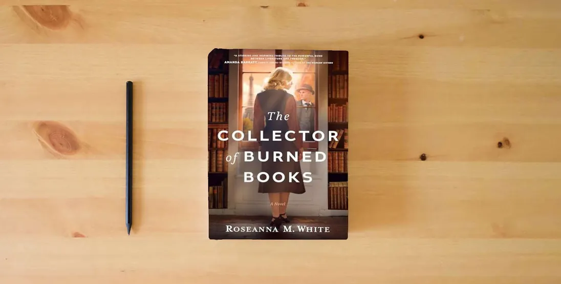 The book The Collector of Burned Books} is on the table