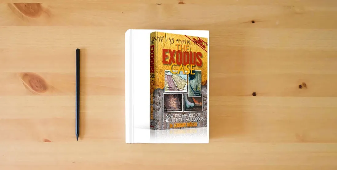 The book The Exodus Case} is on the table