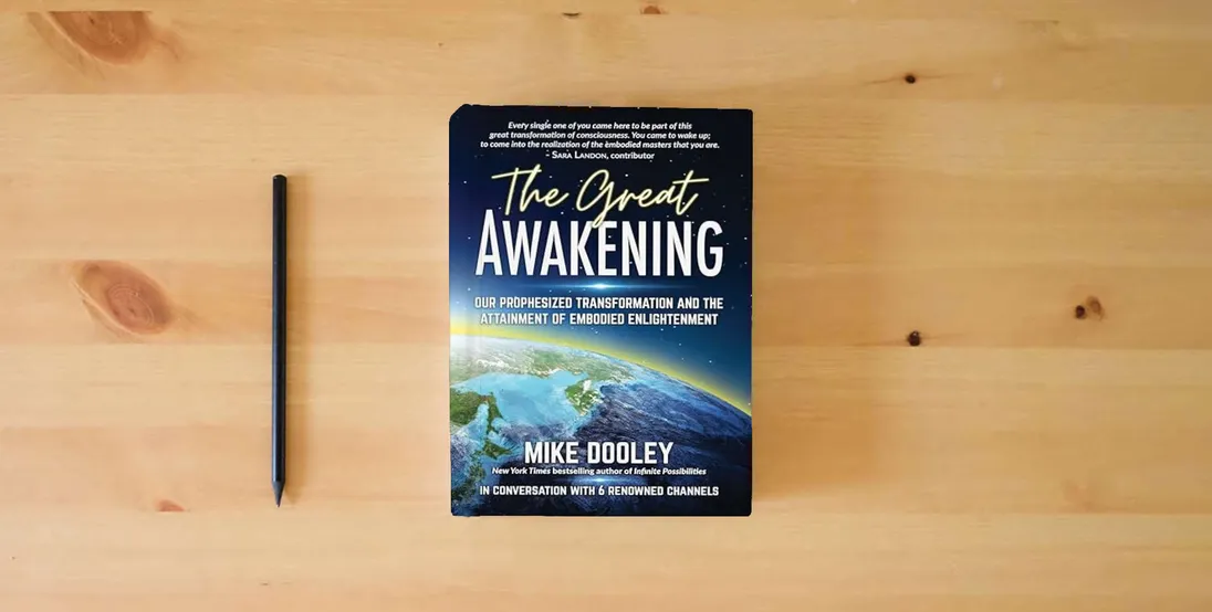 The book The Great Awakening} is on the table