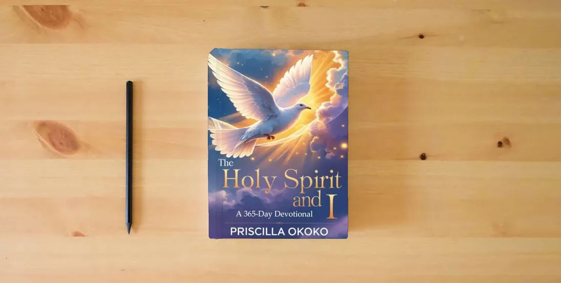 The book THE HOLY SPIRIT AND I: A 365-Day Devotional} is on the table