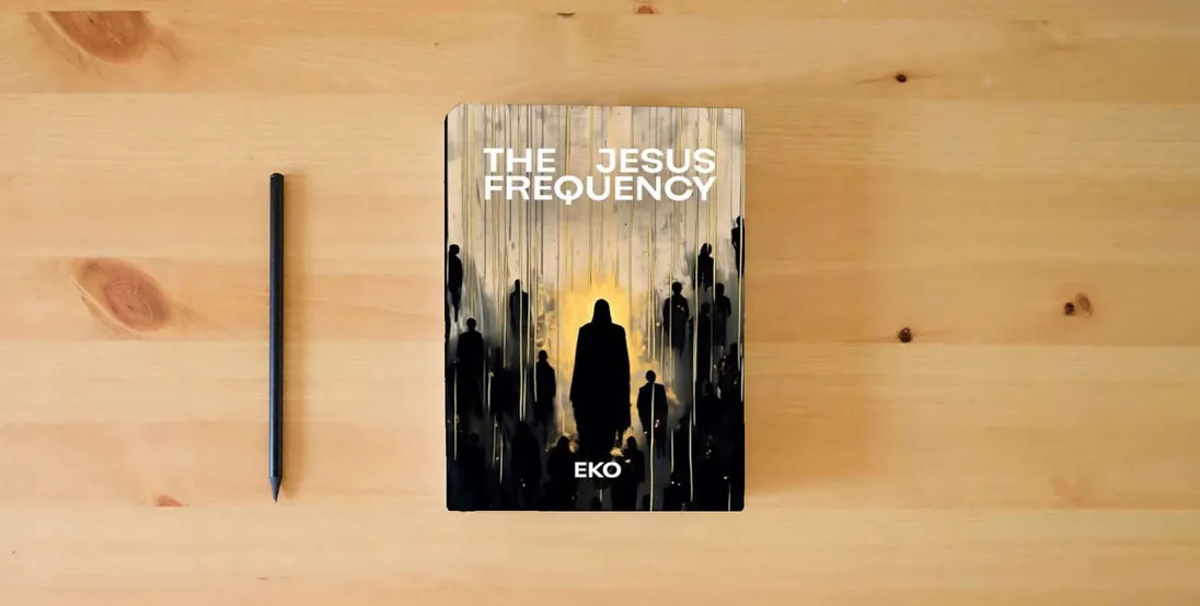 The book The Jesus Frequency} is on the table