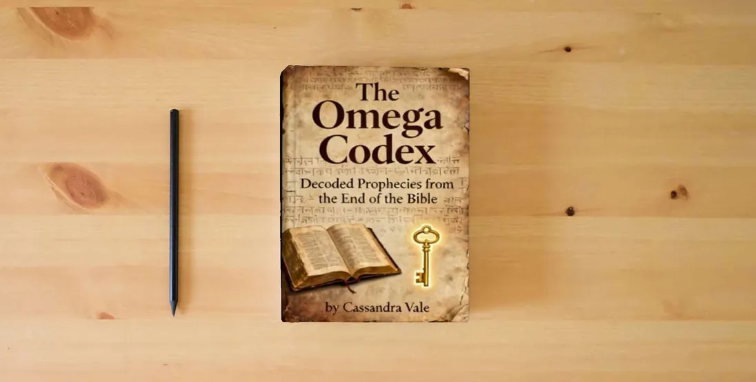 The book THE OMEGA CODEX} is on the table