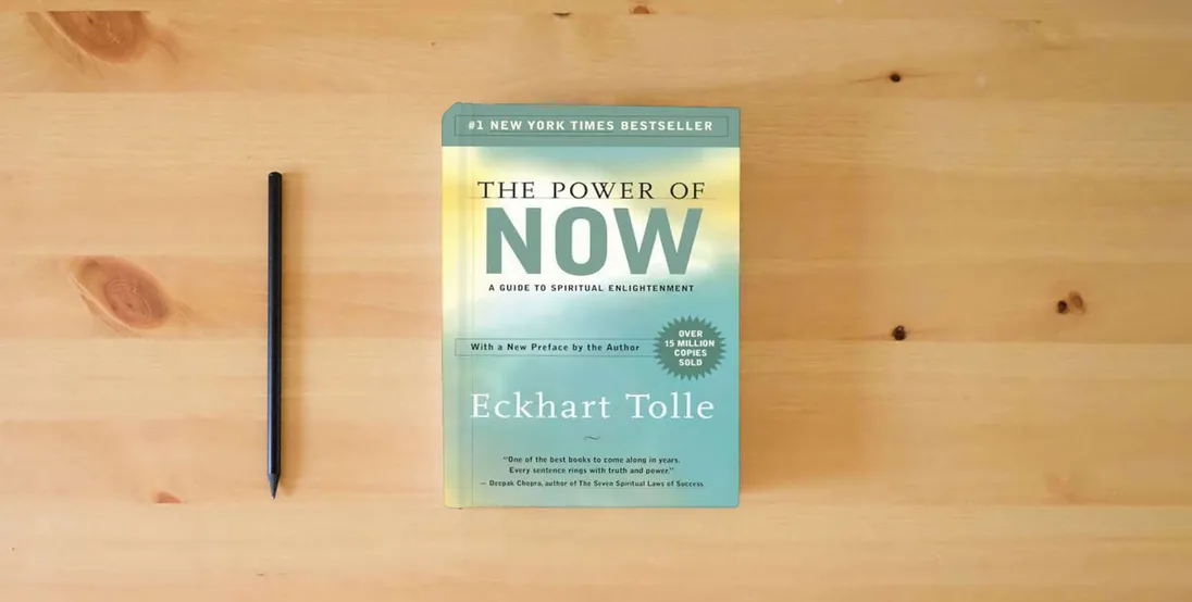 The book The Power of Now: A Guide to Spiritual Enlightenment} is on the table
