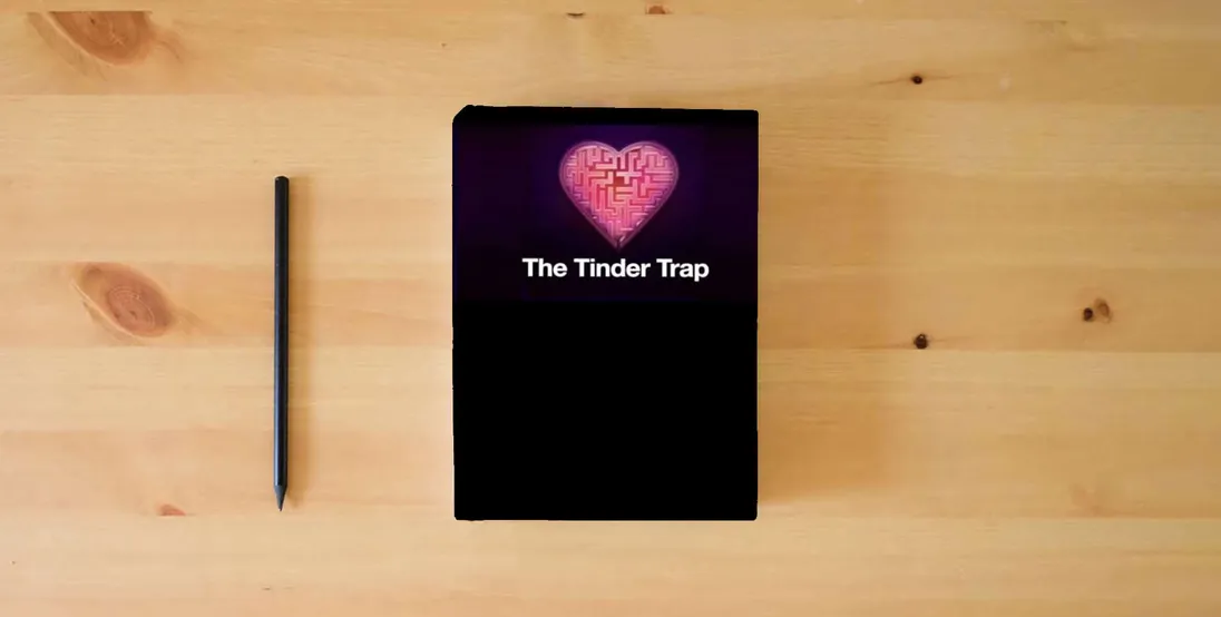 The book The Tinder Trap: The Theology of the Future} is on the table