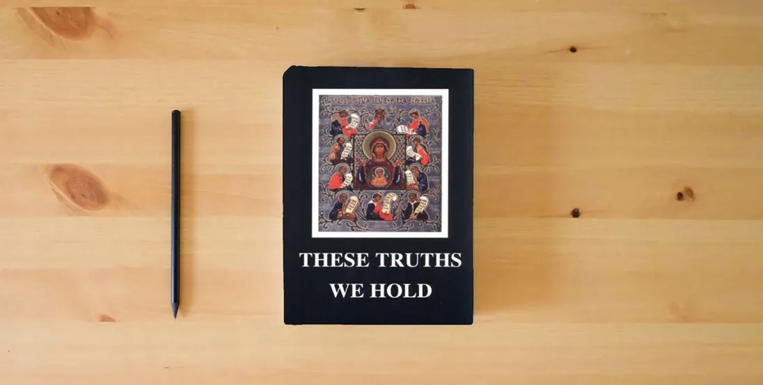 The book These Truths We Hold} is on the table