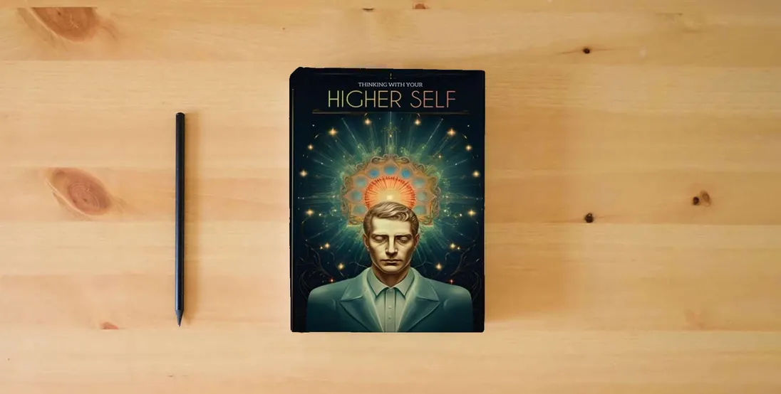 The book Thinking With Your Higher Self: Journey To Clarity And Self Mastery: (With 50 Great Quotes And Illustrations)} is on the table