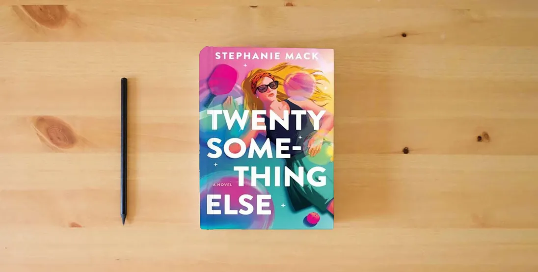 The book Twenty Something Else} is on the table