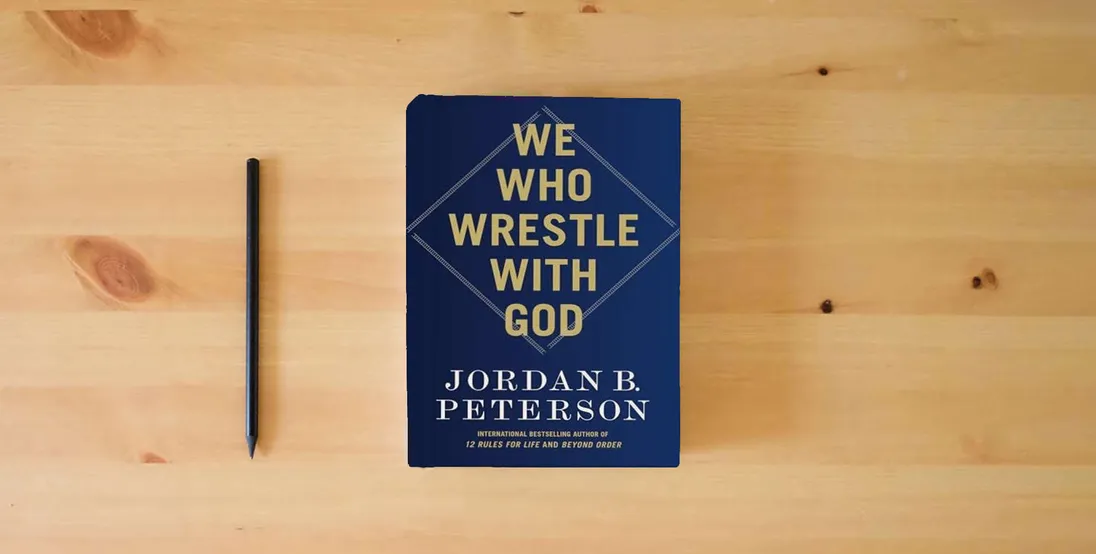 The book We Who Wrestle with God} is on the table