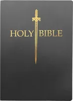 Book Cover: KJV Sword Bible, Large Print, Black Ultrasoft: (Red Letter, 1611 Version) (King James Version Sword Bible)