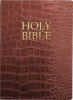 KJVER Holy Bible, Large Print, Walnut Alligator Bonded Leather, Thumb Index: (King James Version Easy Read, Red Letter, Burgundy) (King James Version Easy Read Bible) Book Cover: KJVER Holy Bible, Large Print, Walnut Alligator Bonded Leather, Thumb Index: (King James Version Easy Read, Red Letter, Burgundy) (King James Version Easy Read Bible)