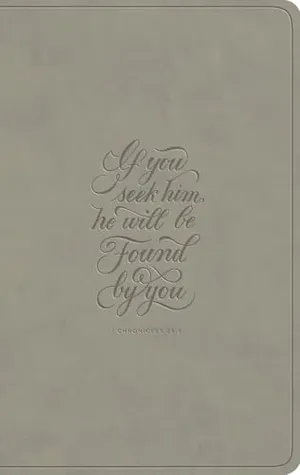 ESV Large Print Value Thinline Bible (TruTone, Stone, 1 Chronicles 28:9 Design) Book Cover: ESV Large Print Value Thinline Bible (TruTone, Stone, 1 Chronicles 28:9 Design)