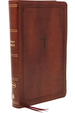 Book Cover: NKJV, End-of-Verse Reference Bible, Personal Size Large Print, Leathersoft, Brown, Red Letter, Comfort Print: Holy Bible, New King James Version