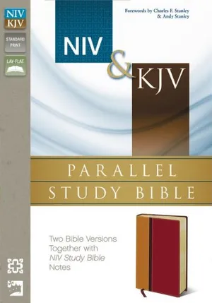 Book Cover: NIV, KJV, Parallel Study Bible, Imitation Leather, Red: Two Bible Versions Together for Study and Comparison