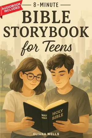 Book Cover: Bible Storybook for Teens: An Illustrated Guide with Biblical Short Stories for Christian Boys & Girls. Bible Study in 8 Minutes: Reflections, Prayers & Challenges for Modern Teenager