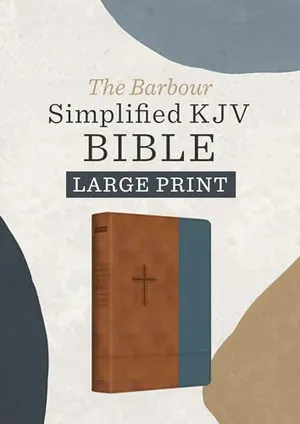 Book Cover: The Barbour Simplified Kjv--Large Print [Rust & Stone Cross]
