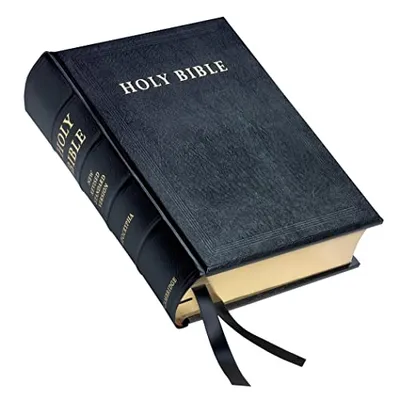 Book Cover: NRSV Lectern Bible with Apocrypha, Black Goatskin Leather over Boards, NR936:TAB Black Goatskin Leather Anglicized Edition