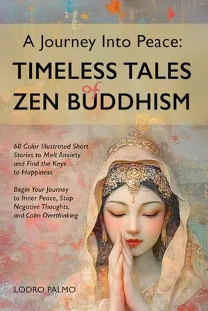 Book Cover: A Journey Into Peace- Timeless Tales of Zen Buddhism: 60 Illustrated Short Stories to Melt Anxiety & Find Keys to Happiness: Begin Your Journey to ... Stop Negative Thoughts & Calm Overthinking