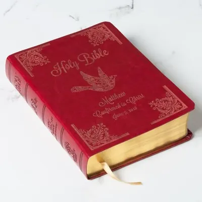Book Cover: Personalized Catholic Bible for Confirmation & RCIA – Custom Name Engraved Cover, Catholic Confirmation Keepsake for Teens & Adults - New American Bible Revised Edition (NAB-RE)