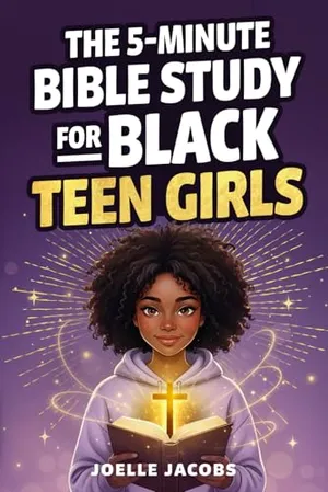 Book Cover: The 5-minute Bible Study for Black Teen Girls: 52 Weeks of Biblical Wisdom to Build Confidence, Grow Closer to God, Shine Your Light, and Navigate Life with Faith, Grace, and Unshakable Joy