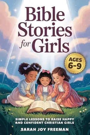 Book Cover: Bible Stories For Girls Ages 6-9: Simple Lessons To Raise Happy And Confident Christian Girls. Inspiring Stories Sharing Jesus' Love To Build A Beautiful Foundation Of Lifelong Faith