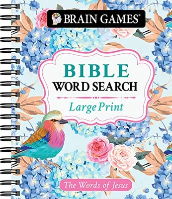 Book Cover: Brain Games - Large Print Bible Word Search: The Words of Jesus (Brain Games - Bible)