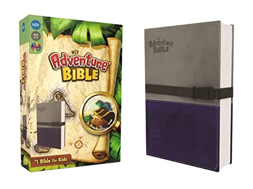 Book Cover: NIV, Adventure Bible, Leathersoft, Gray/Blue, Full Color
