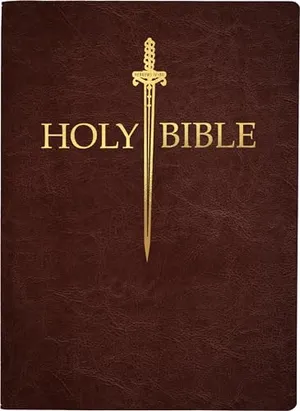Book Cover: KJV Sword Bible, Large Print, Mahogany Genuine Leather, Thumb Index: (Red Letter, Premium Cowhide, Brown, 1611 Version) (King James Version Sword Bible)